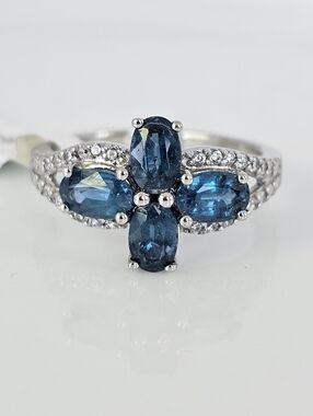 Natural London Blue Topaz Ring Sterling Silver! Size 8 NEW